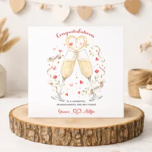 Engagement Champagne Glasses Card