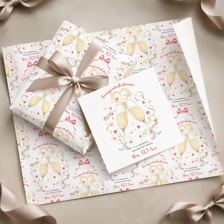 Personalised Champagne Engagement Card
