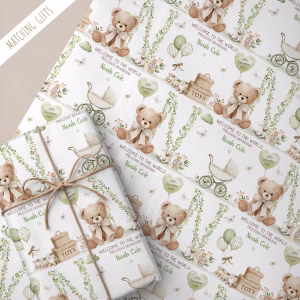 New Baby Boy Gift Wrapping Paper