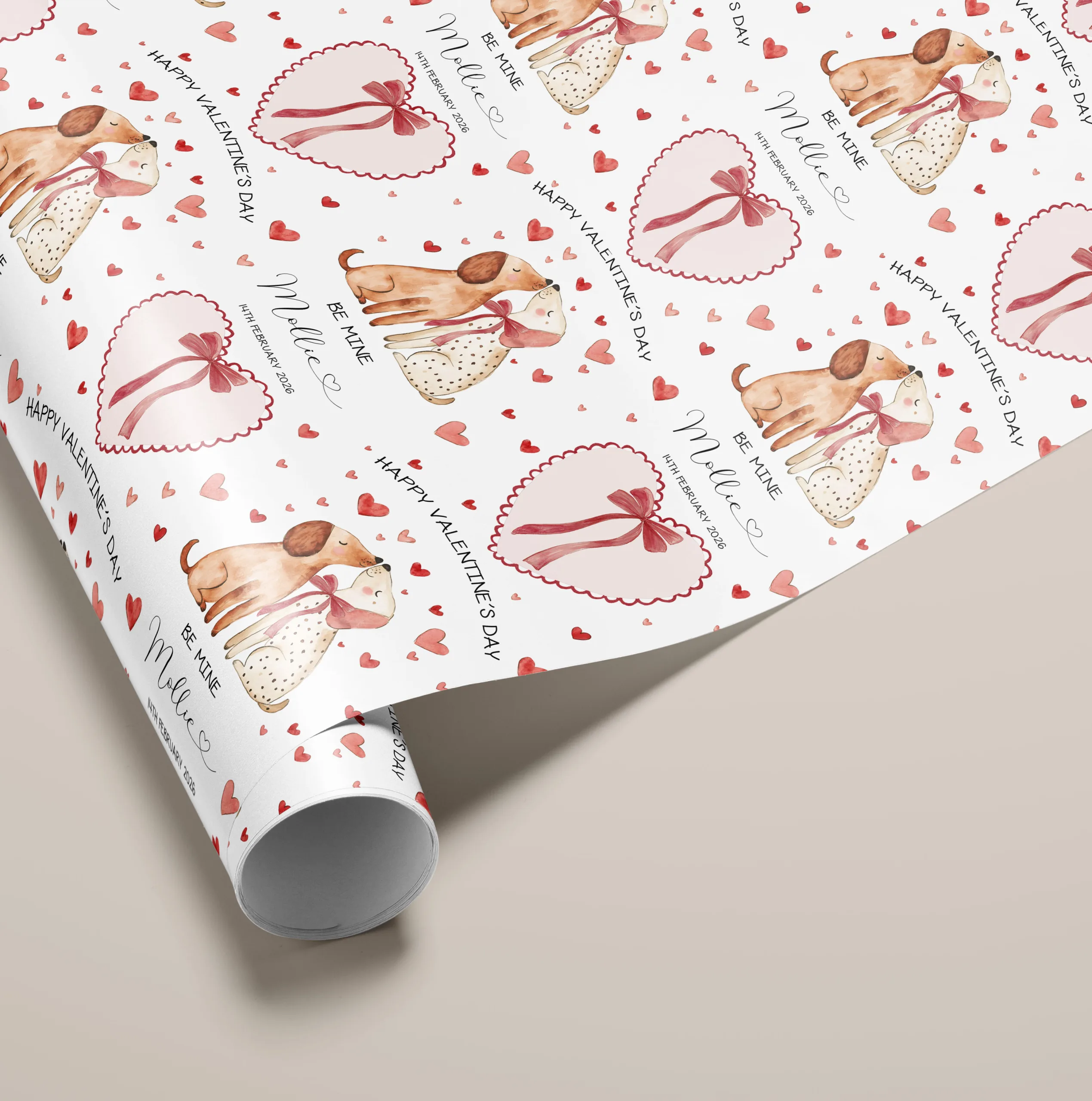 Personalised Valentine's Gift Wrapping Paper