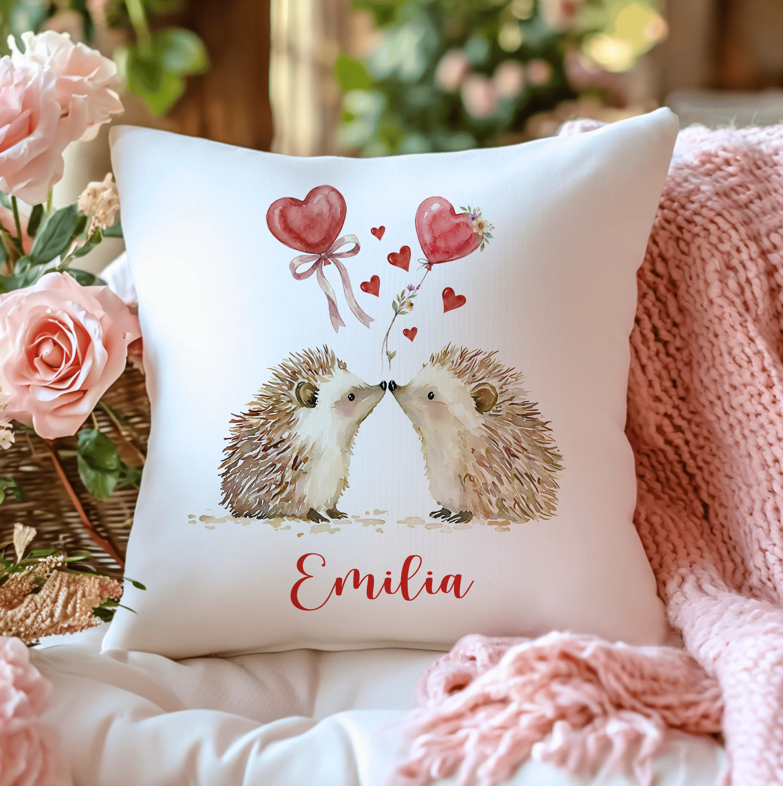 Personalised Hedgehog Cushion
