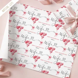 Personalised Valentine's Gift Wrapping Paper