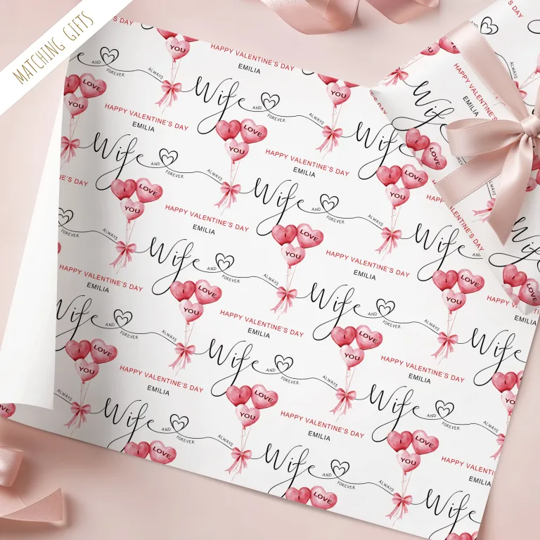 Personalised Valentine’s Gift Wrapping Paper