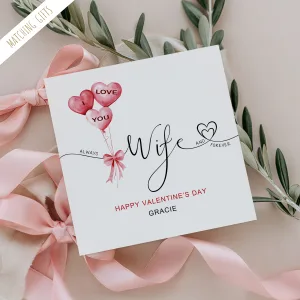 Personalised Wife Valentine's Card