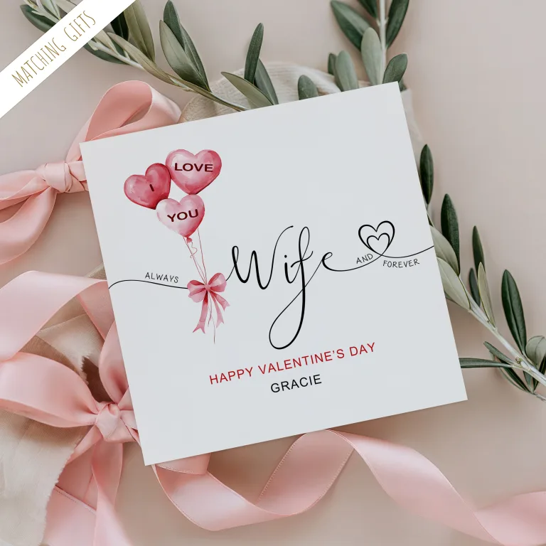 Personalised Wife or Husband Valentine’s Card