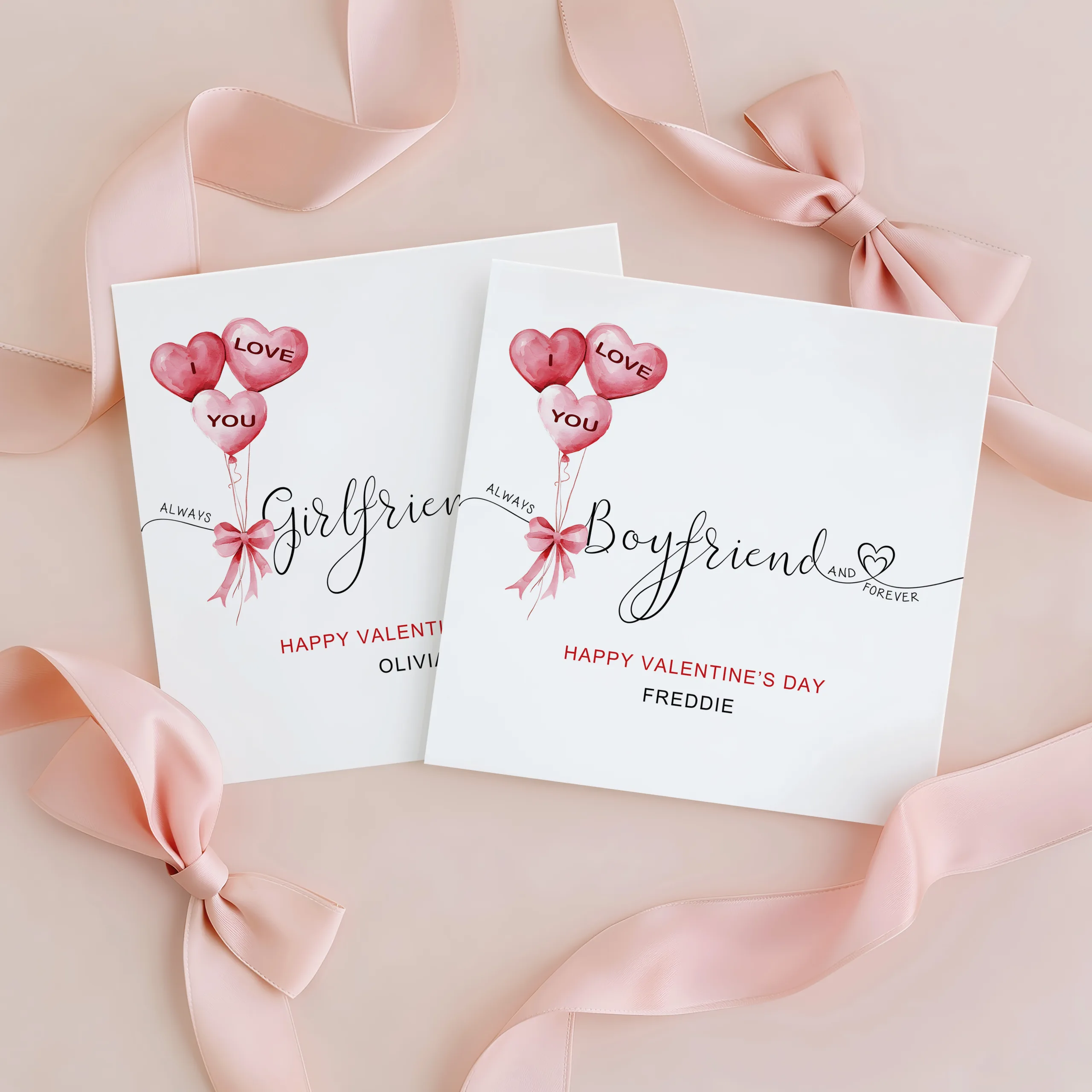 Personalised Girlfriend Valentine's Card