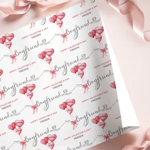 Personalised Valentine's Gift Wrapping Paper