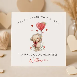 Kids Valentine's Teddy Bear Card