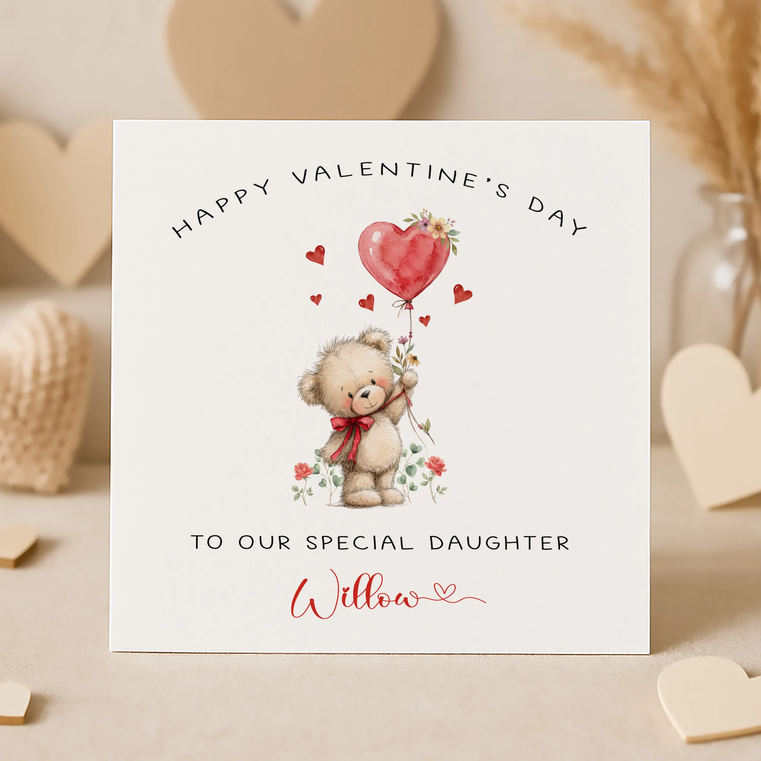 Kids Valentine's Teddy Bear Card