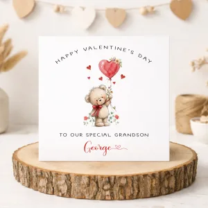 Kids Valentine's Teddy Bear Card