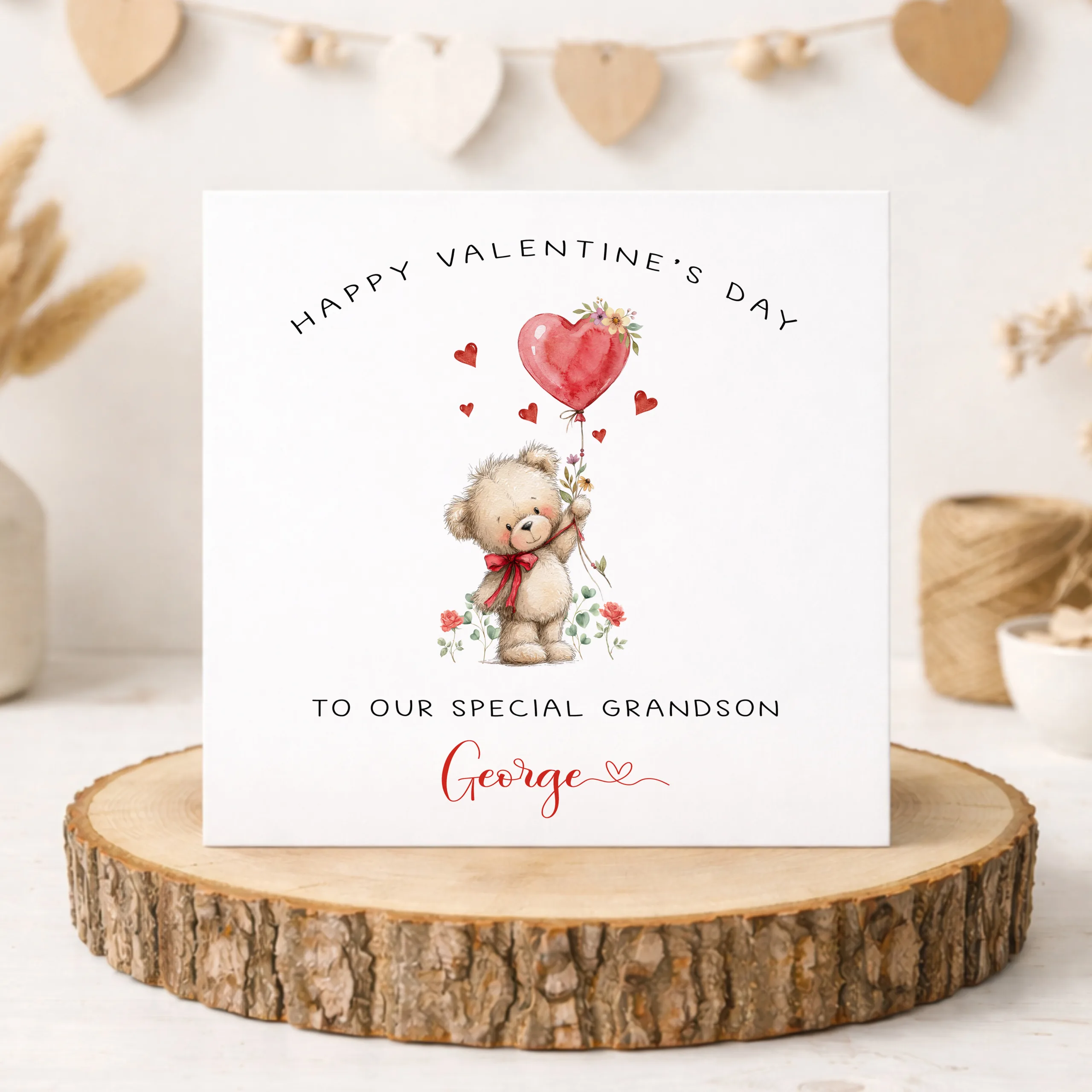 Kids Valentine's Teddy Bear Card
