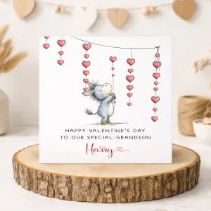 Personalised Eeyore Valentine's Card