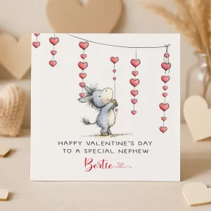 Personalised Eeyore Valentine's Card