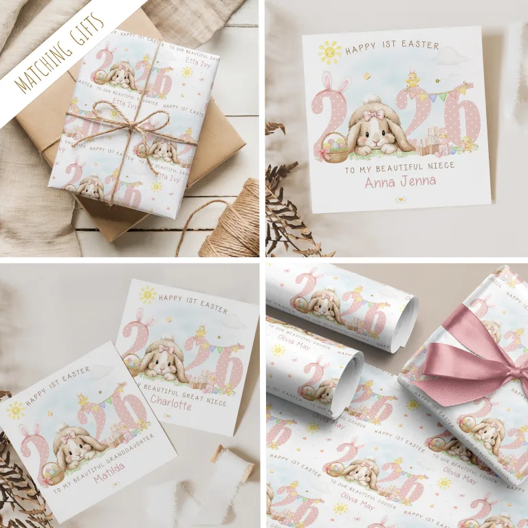 Baby’s 1st Easter Gift Wrapping Paper – Personalised Easter Gift Wrap