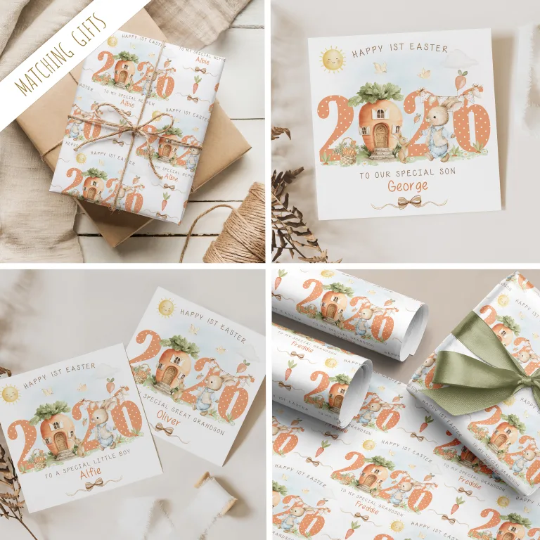 Baby’s 1st Easter Gift Wrapping Paper – Personalised Easter Gift Wrap