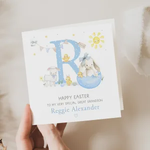 Boys Personalised Easter Card