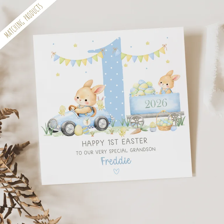 Baby Boys 1st Easter Card – Personalise it!