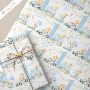 Boys Personalised 1st Easter Gift Wrapping Paper