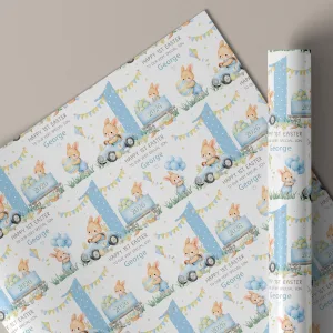 Boys Personalised 1st Easter Gift Wrapping Paper