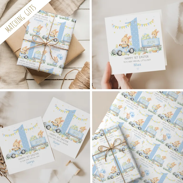 Baby Boys 1st Easter Card – Personalise it!