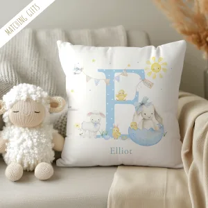 Childrens Personalised Easter Cushion