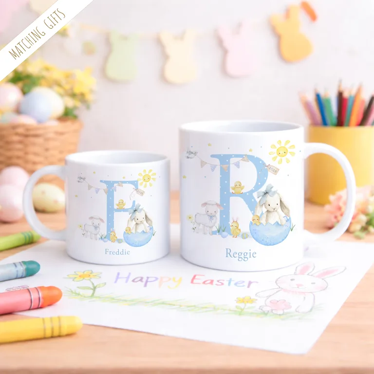 Personalised Easter Bunny Mug for Boys