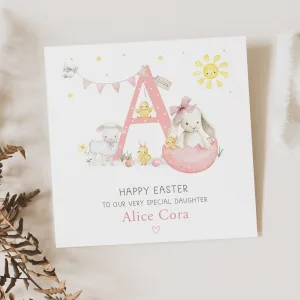 Personalised Girls Easter Card