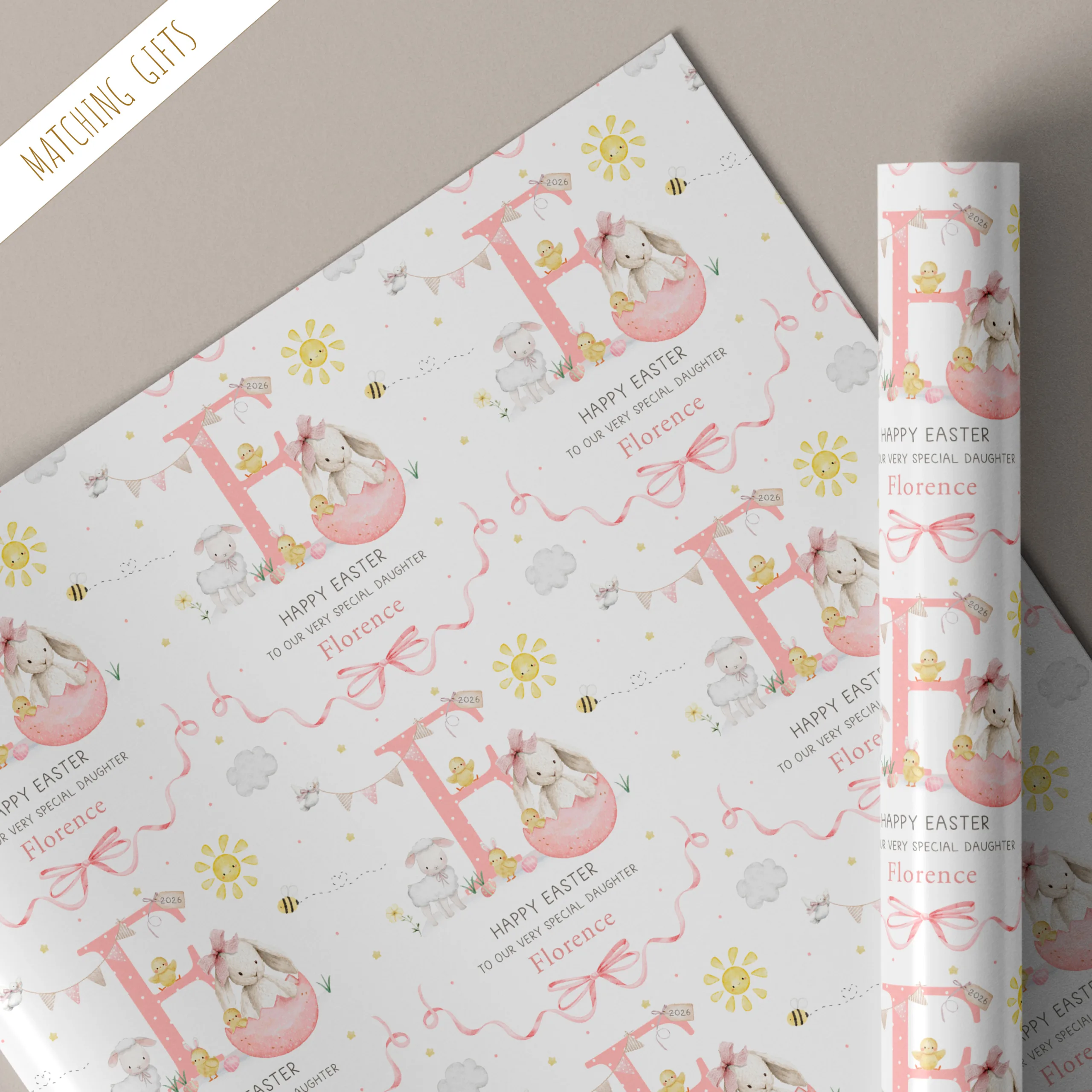 Personalised Girls Gift Wrapping Paper