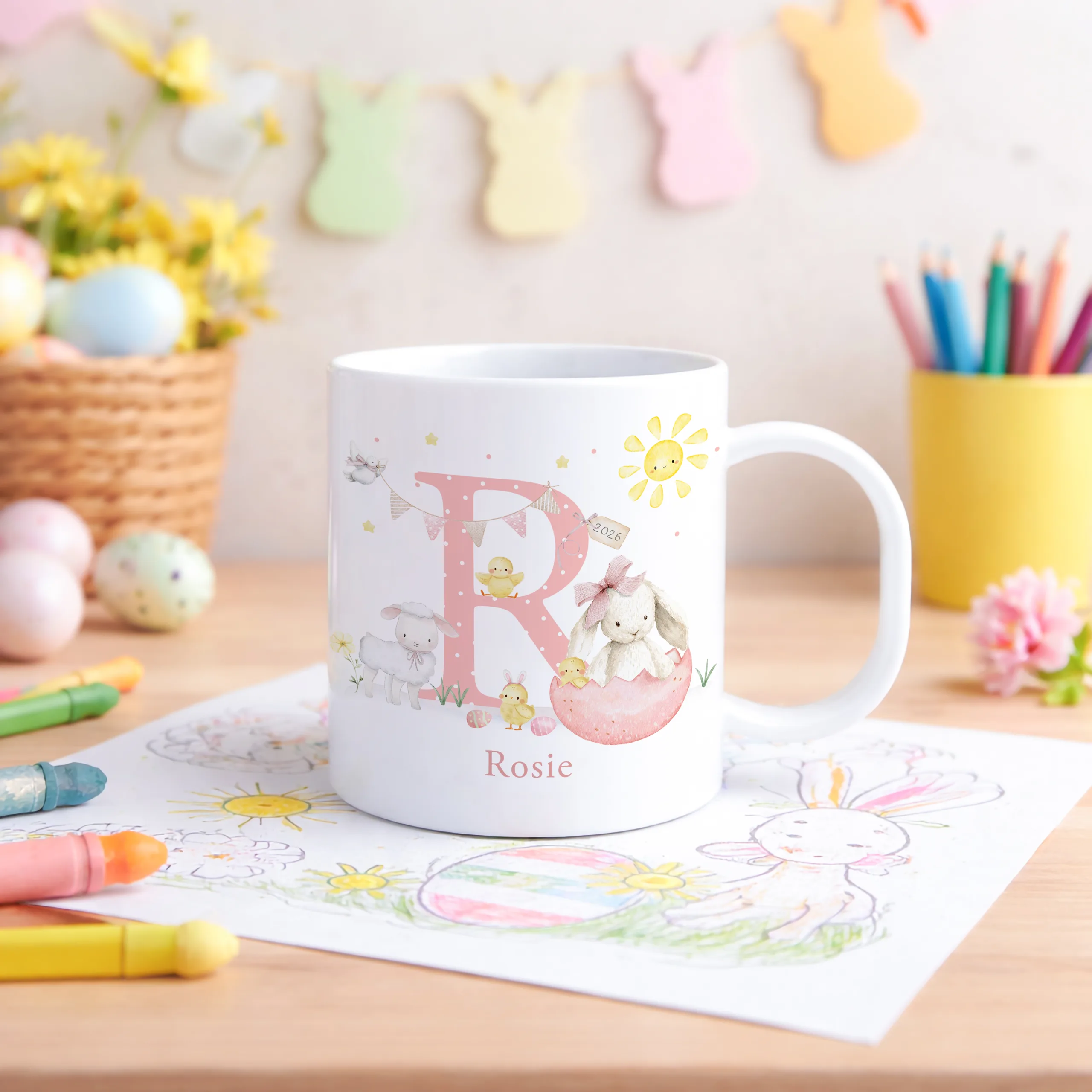 Girls Personalised Easter Mug