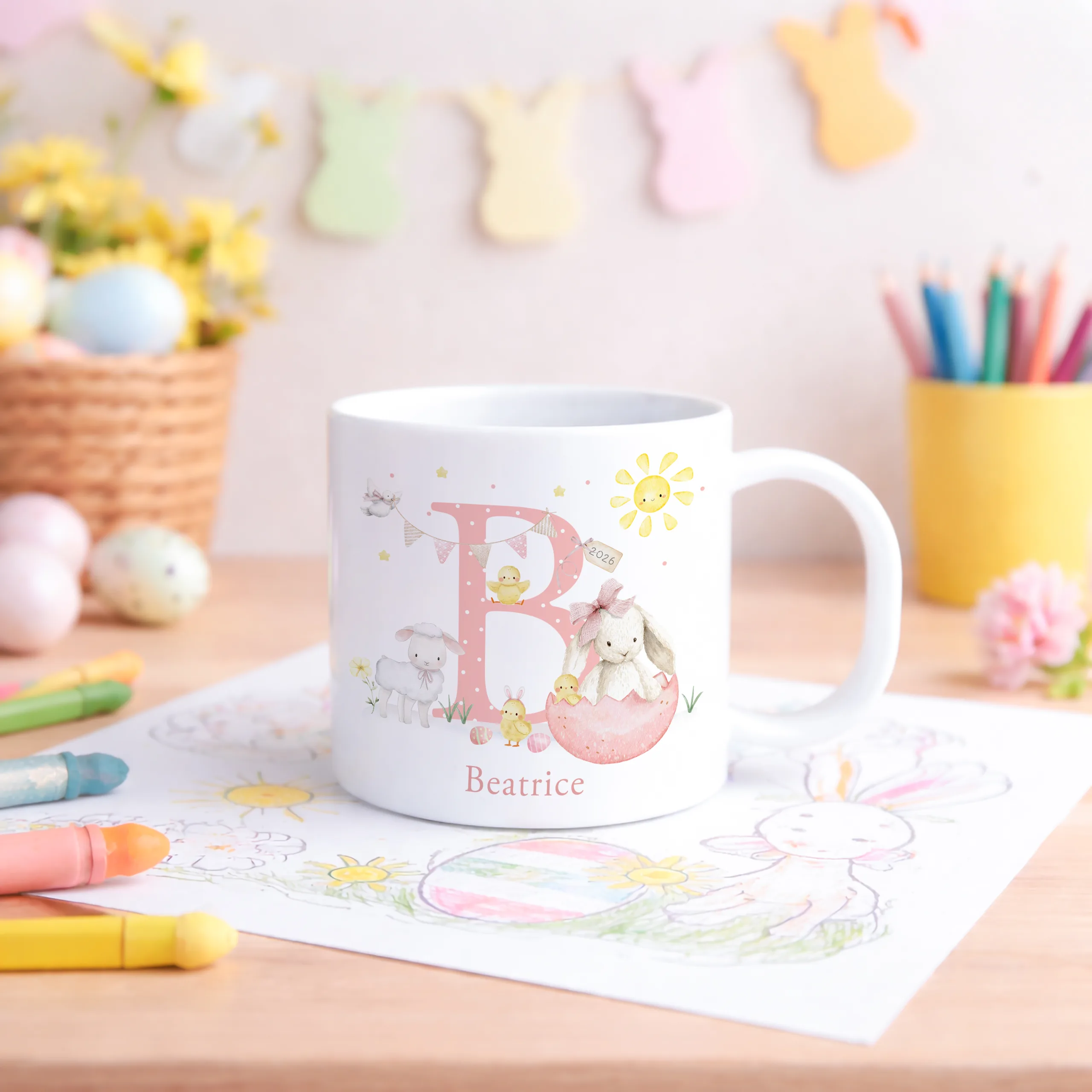 Girls Personalised Easter Mug