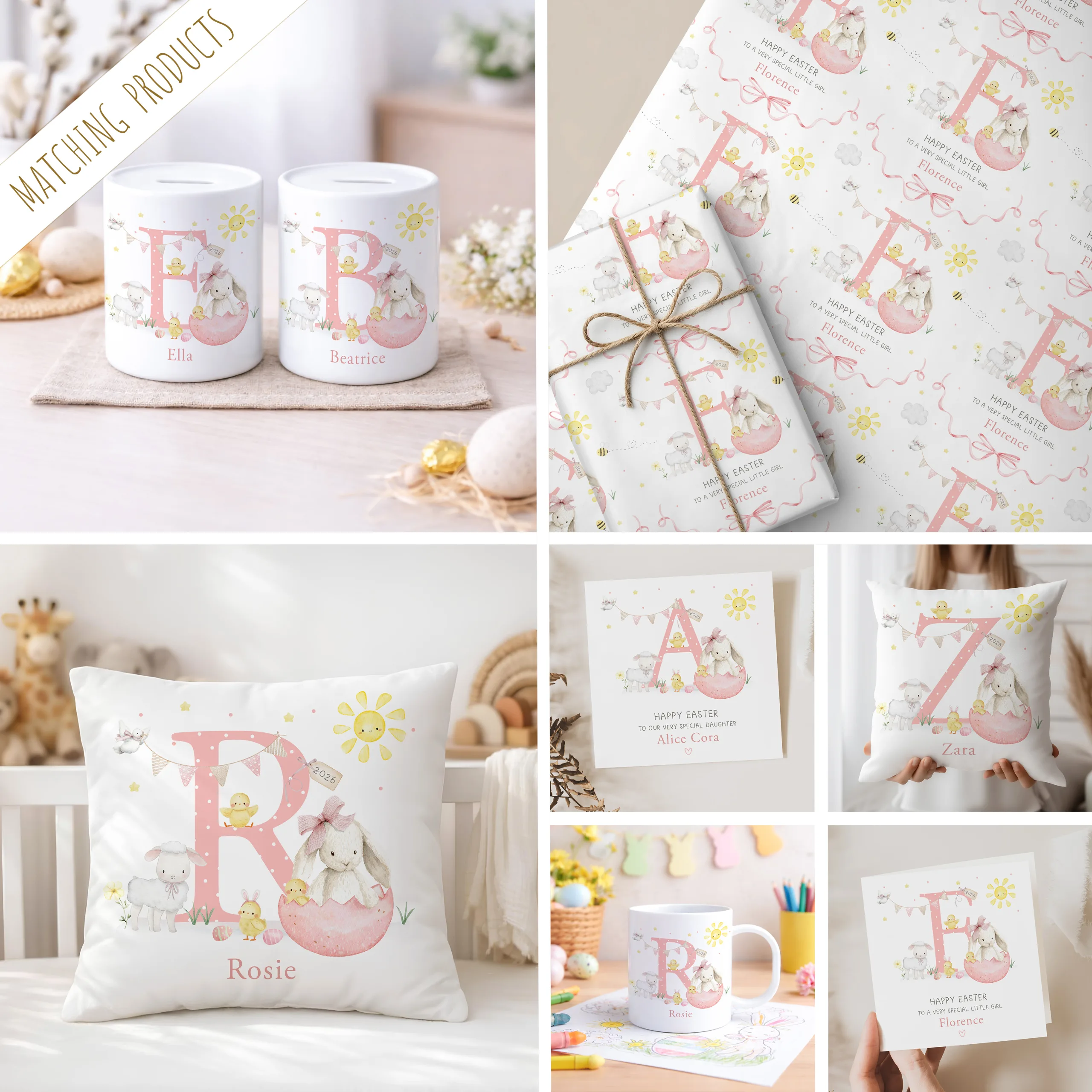 Girls Personalised Easter Mug