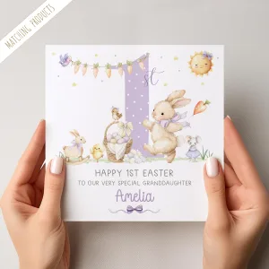 Personalised Girls 1st Easter Card