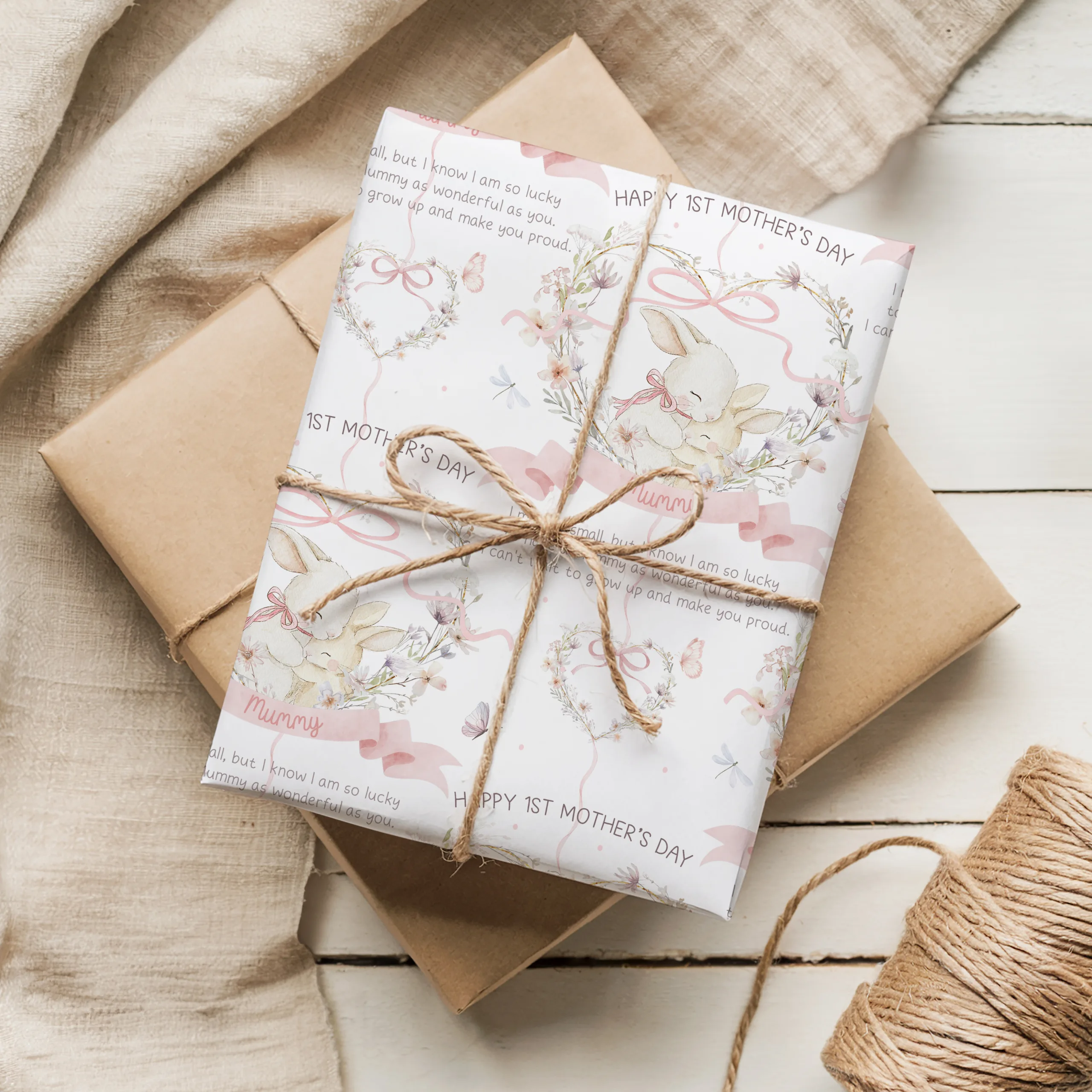 First Mother's Day Gift Wrapping Paper for New Mummy