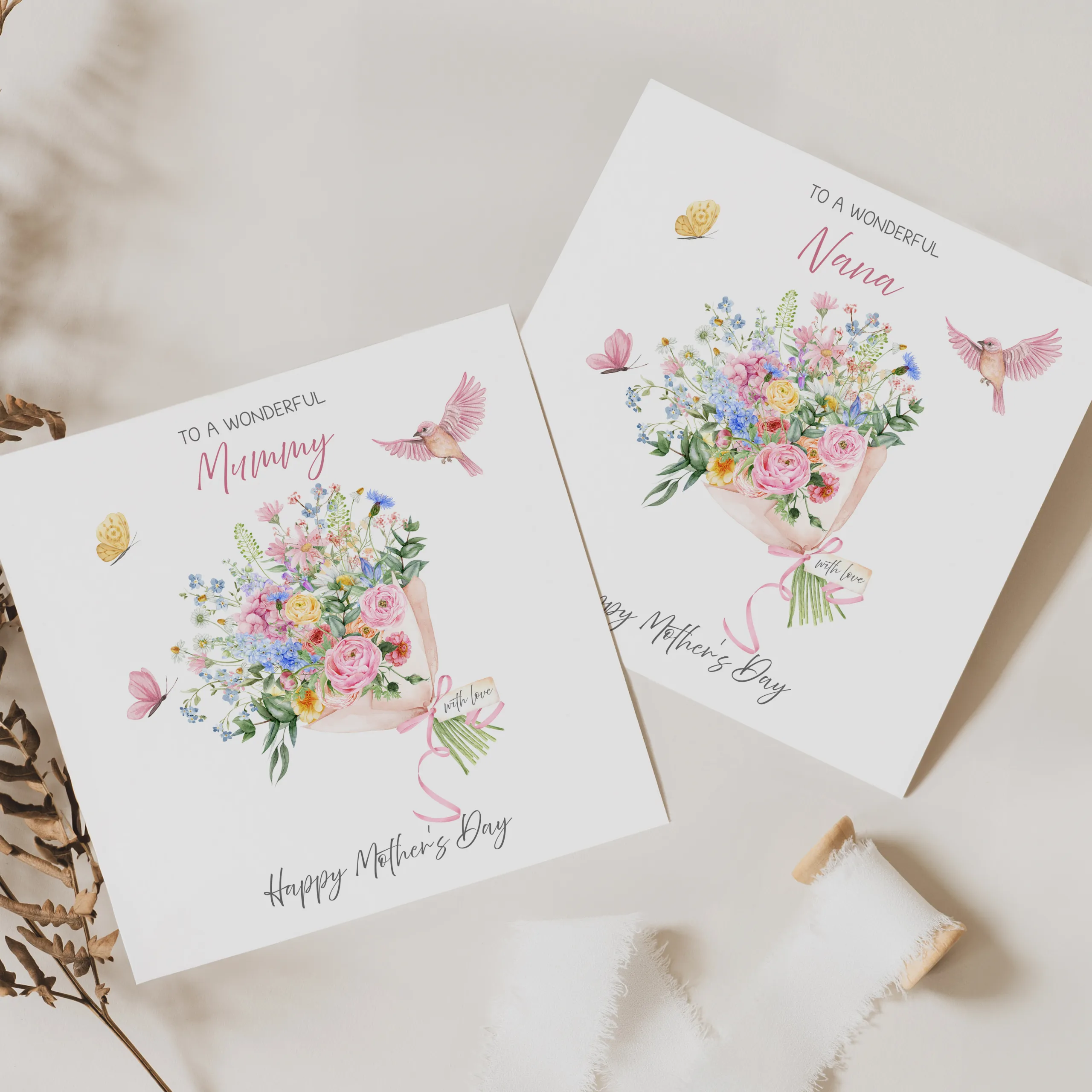 Personalised Floral Mother's Day Card