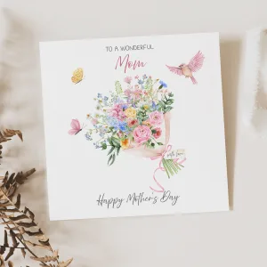 Personalised Floral Mother's Day Card