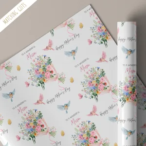 Personalised Flower Mother's Day Gift Wrapping Paper