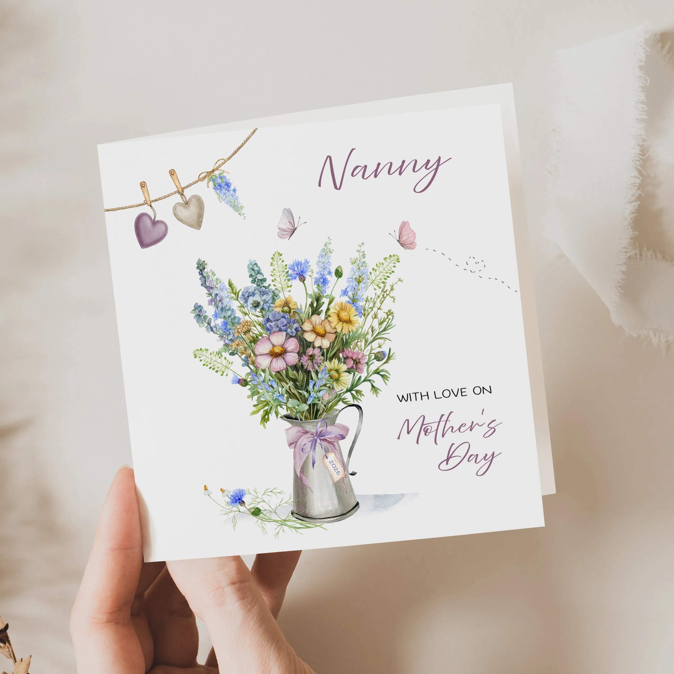 Personalised Floral Mother's Day Card