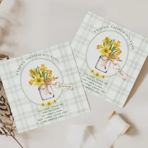 Personalised Daffodil Mother's Day Card
