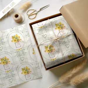 Personalised Mother's Day Daffodil Gift Wrapping Paper
