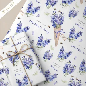 Mother's Day Delphinium Gift Wrap