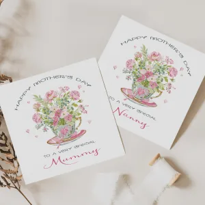 Personalised Teacup Mother's Day Card