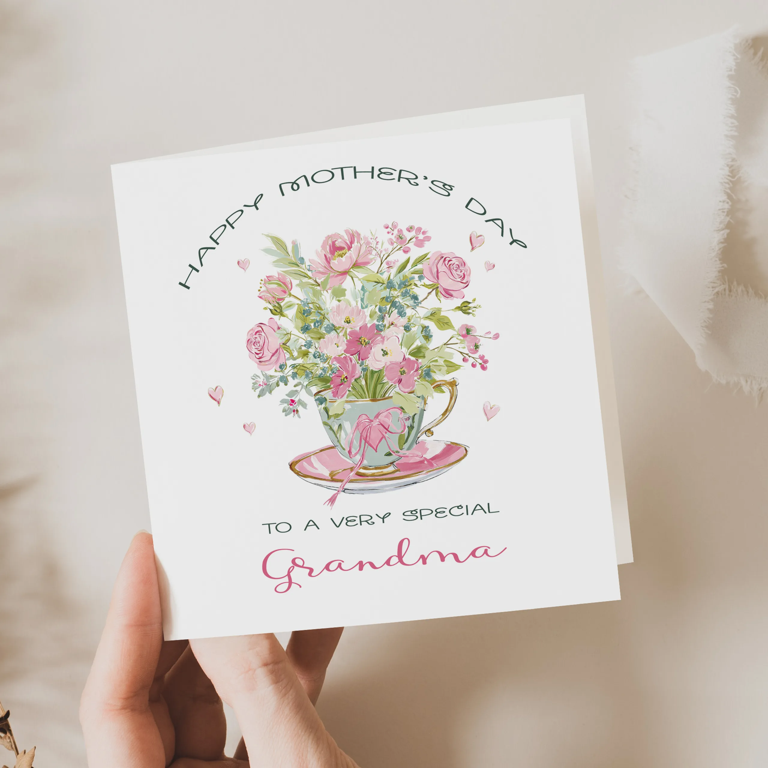 Personalised Teacup Mother's Day Card