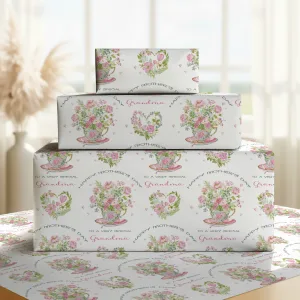 Personalised Mother's Day Floral Gift Wrapping Paper