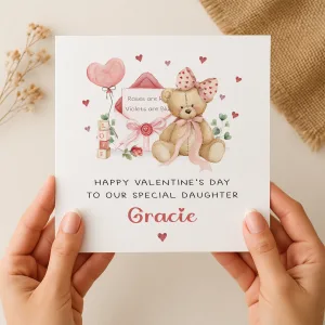 Children's Teddy Bear Valentine's Card