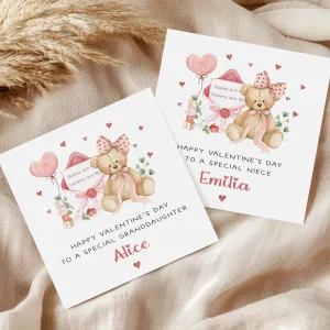 Children's Teddy Bear Valentine's Card