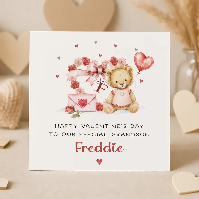 Children’s Lion Valentine’s Card – Kids Valentine’s Cards