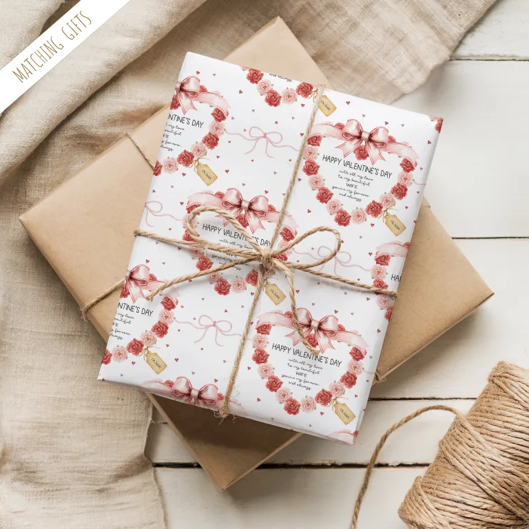 Personalised Valentine’s Gift Wrapping Paper