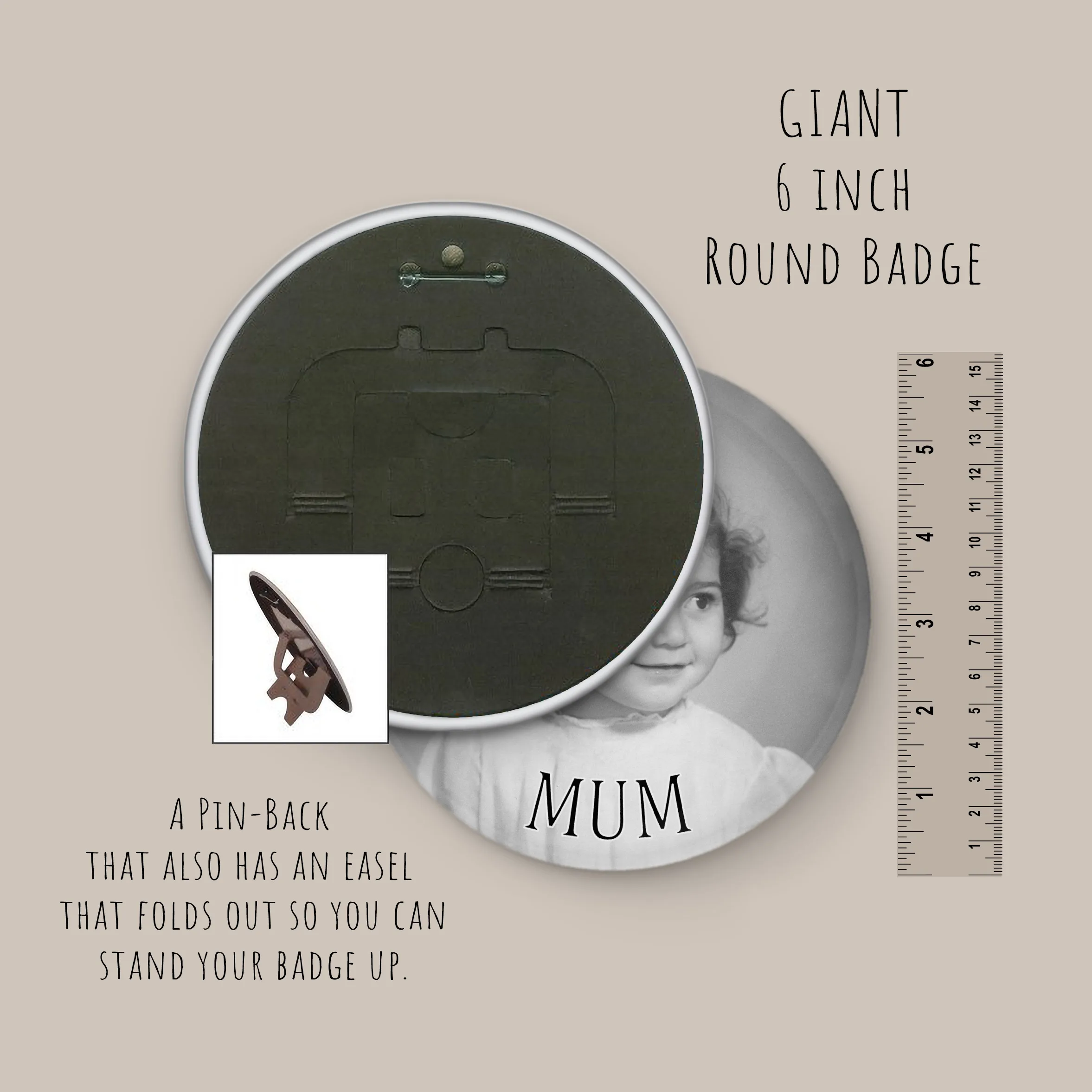 Large Photo Birthday Badge