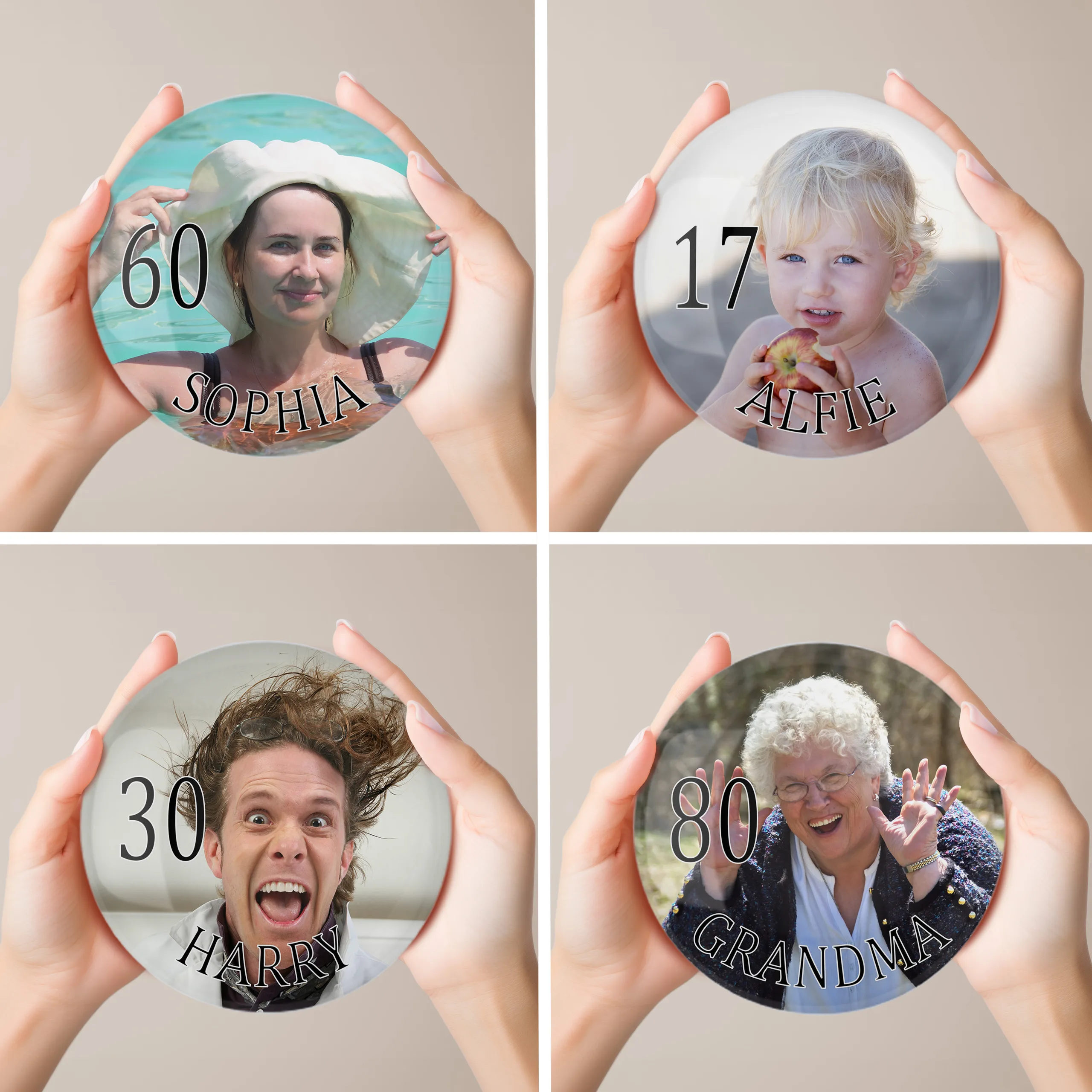 Large Photo Birthday Badge