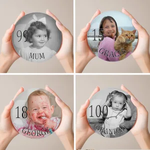 Large Photo Birthday Badge